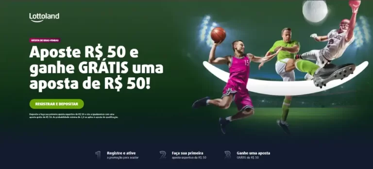 LottoLand Apostas: Deposite R$50 e Ganhe uma Aposta Grátis de R$50